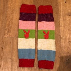Pair of Playboy Logo Multi-colored leg warmers